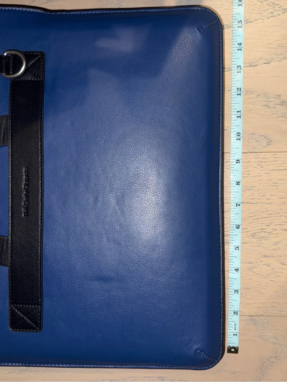 NWT Men's Two-Tone Black & Blue Faux Leather Urban Tech Laptop Briefcase Bag